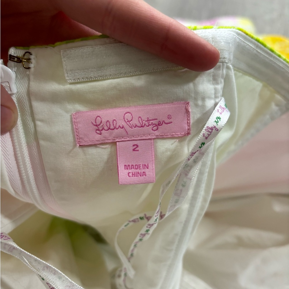 Lilly Pulitzer - Multicolor Patchwork Strapless D… - image 3